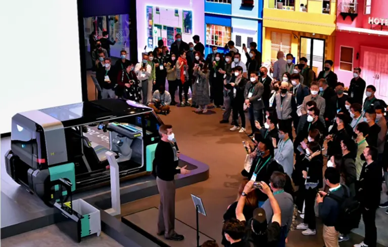 ◇미래 신기술을 대거 선보였던 CES2022 현대모비스 전시 부스.(사진: 현대모비스)