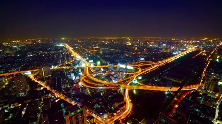 하늘에서 바라본 태국 방콕의 야경. 사진=픽사베이