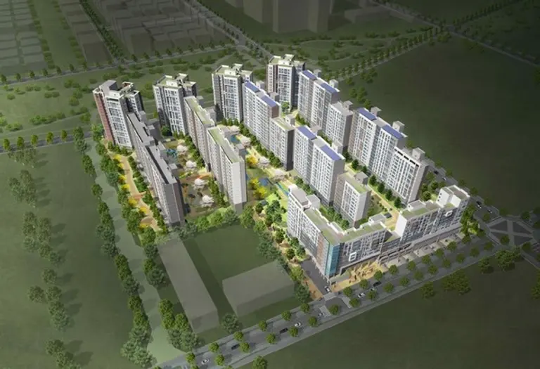 에코델타시티내 푸르지오린 아파트 투시도