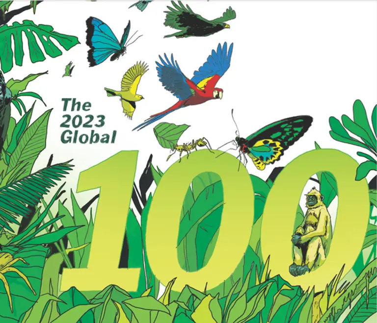 코퍼레이트 나이츠가 전 세계에서 ESG 경영이 우수한 100대 기업을 발표했다. 일러스트레이션 마이클 바이어스(Michael Byers)