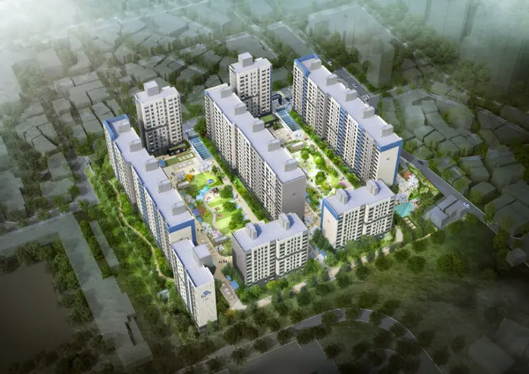 포스코건설이 시공중인 둔촌현대1차 리모델링 사업지