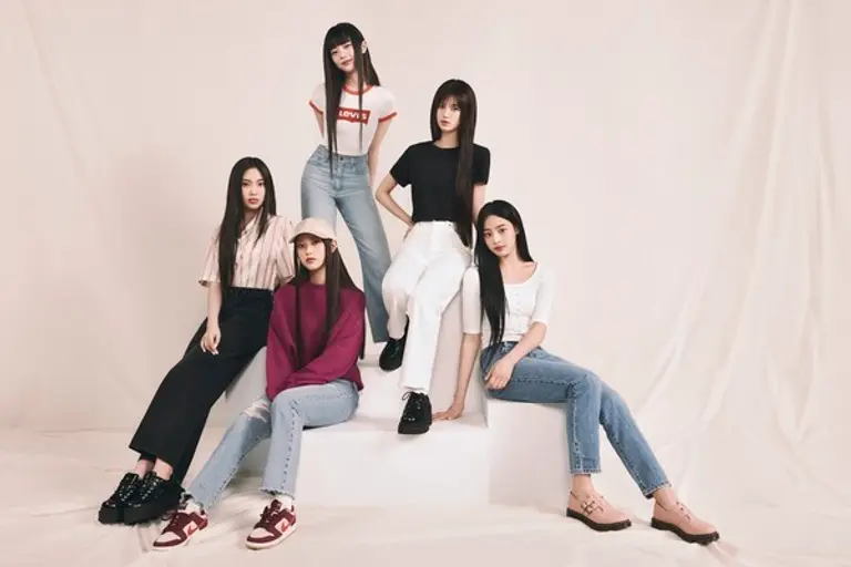 리바이스 501® Experience 뮤직콘서트에서 공연 예정인 뉴진스(사진제공. 리바이스코리아)