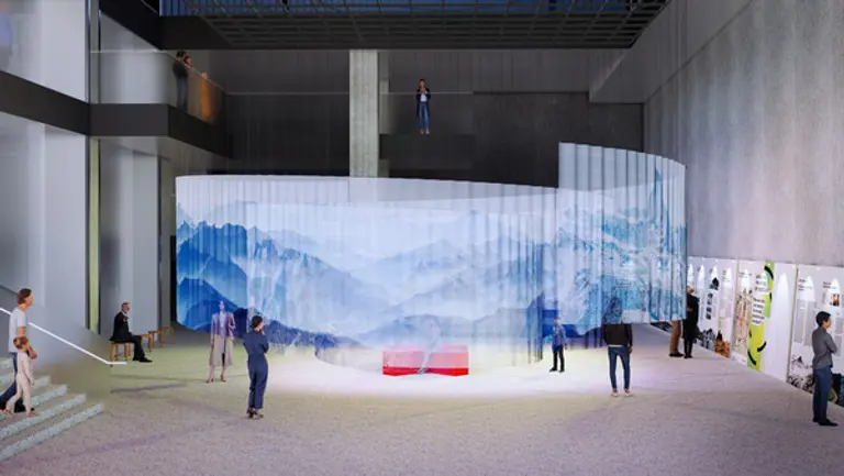 산수인물 도시 전시관 내 