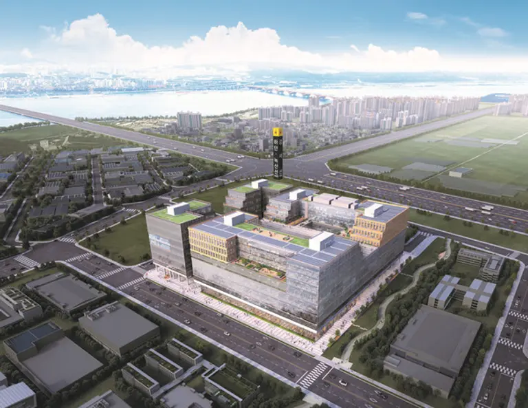 반도건설이 에코델타시티에 부산 최대 규모로 공급하는 지식산업센터 반도아이비플래닛 단지 조감도(사진제공. 반도건설)