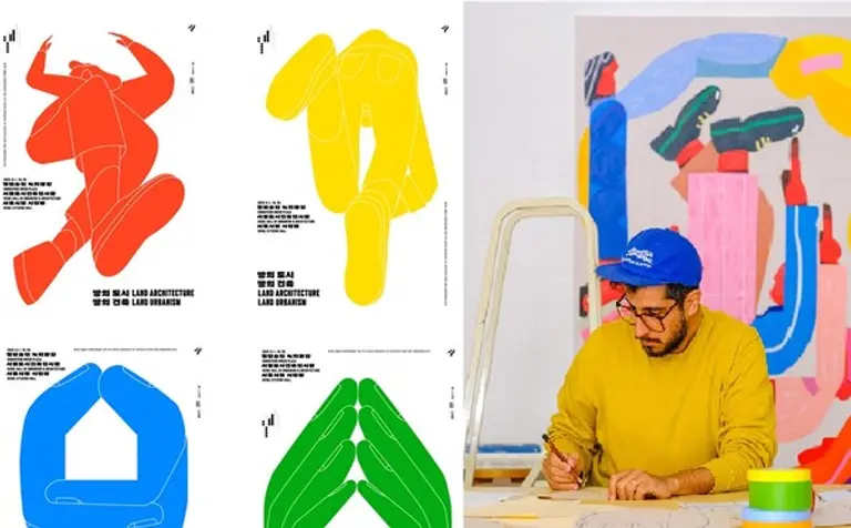 서울도시건축 비엔날레와 일러스트레이터 세바스찬 큐리(사진출처. 서울시)