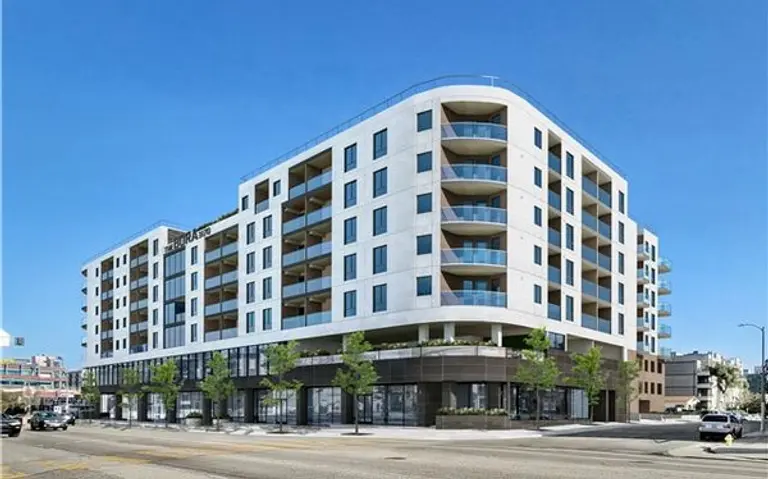 반도건설이 지난 3월 미국 LA 한인타운에 선보인 ‘The BORA 3170’ 전경(사진제공. 반도건설)