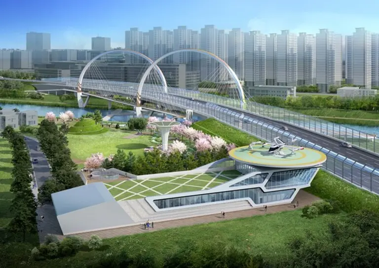 남양주 왕숙 국도47호선 지하화 공사의 국내 최초 차·보도 입체융합교량 조감도(사진제공. 현대건설)