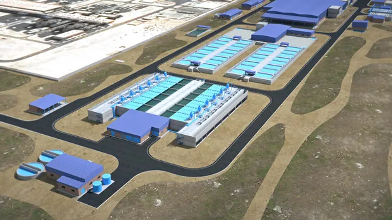 GS이니마가 수주한 UAE 슈웨이하트 4단계 해수담수화 사업 조감도(사진. GS건설)