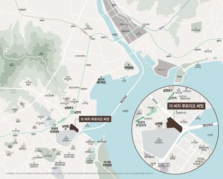 더 비치 푸르지오 써밋 지역도.(사진. 대우건설)