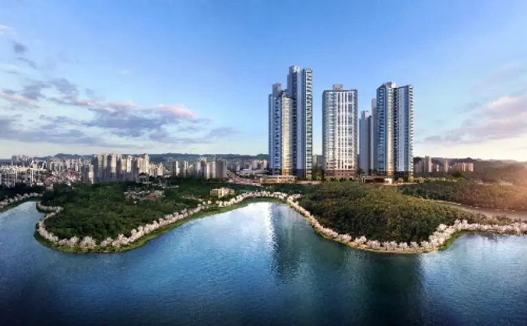 ‘군산 지곡 한라비발디 2차 은파레이크뷰’ 투시도