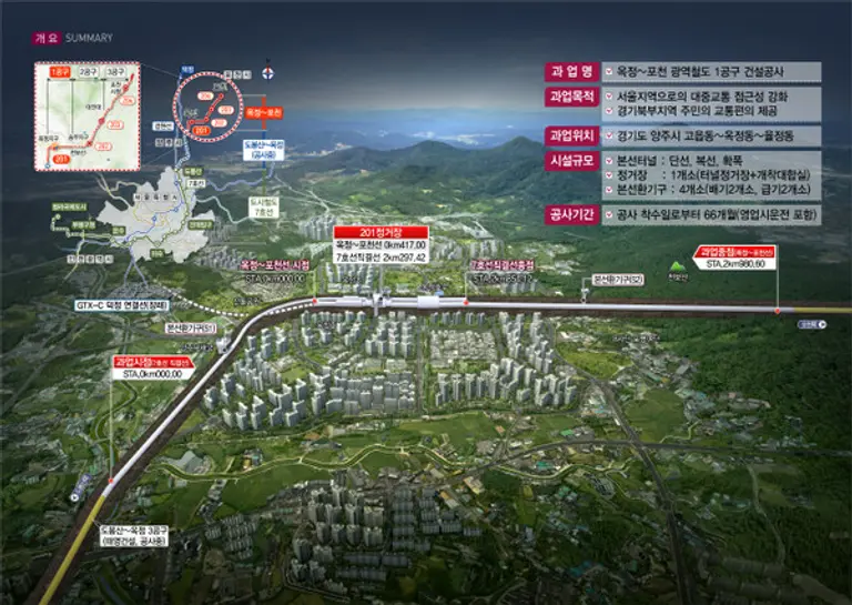 옥정-포천 광역철도 1공구 건설공사 조감도(사진. 태영건설)