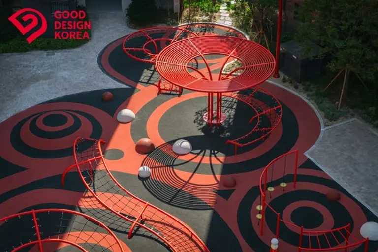 대치푸르지오써밋에 설치된 아티스틱 플레이그라운드 전경 (사진제공. 대우건설)
