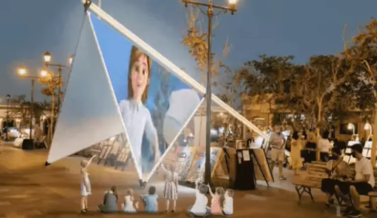  * 젠슬러가 개발한 프로젝션 겸용 그늘막 구조물. 사진=젠슬러