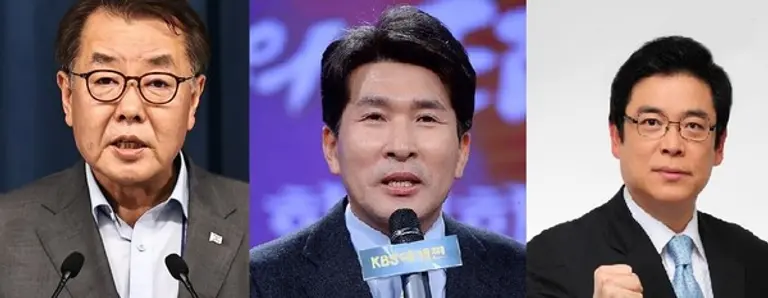  * 왼쪽부터 최영범, 황상무, 홍지만 씨 