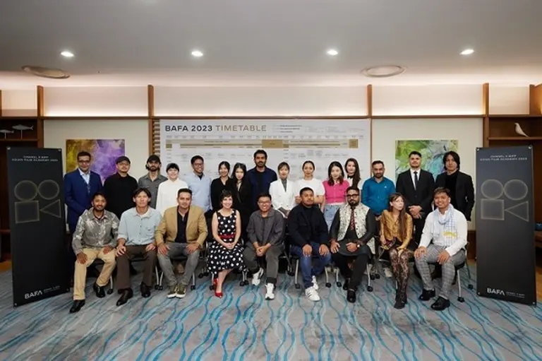 부산 펠릭스호텔에서 개최된 2023 CHANEL X BIFF 아시아영화아카데미 입학식 펠로우 단체컷