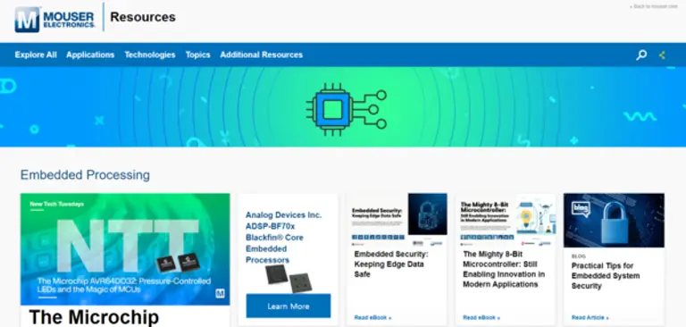 마우저 임베디드 프로세싱 허브 사이트