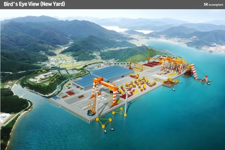 SK오션플랜트가 경남 고성군 동해면 양촌리 일원에 조성하는 신규 생산기지 조감도 (사진. SK오션플랜트)