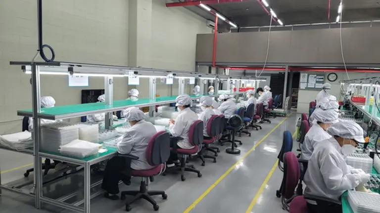 이지템 뷰티디바이스 제조 라인 (사진. 이지템)