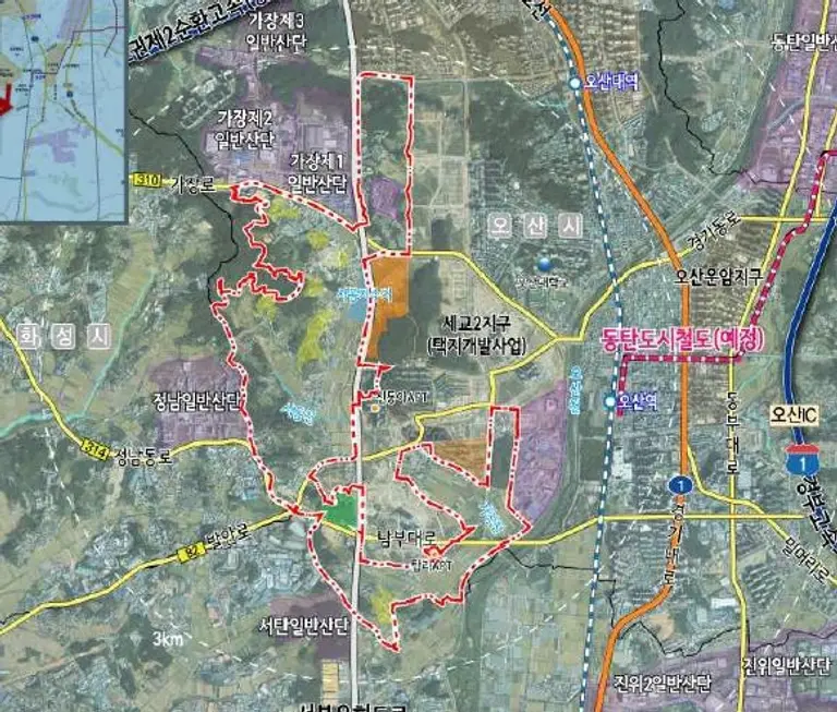 오산세교2 신규 택지 대상지. (사진. 국토교통부)