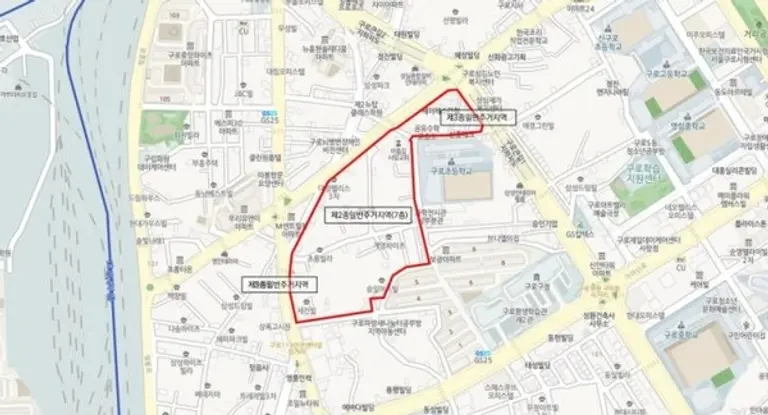 모아타운 대상지로 선정된 구로동 일대 (출처. 서울시)