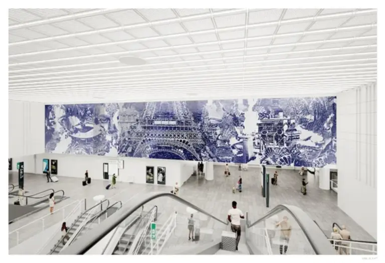  * 오를리 공항 역사에 비치된 1만 1000개의 타일로 구성된 벽화. 사진=포브스