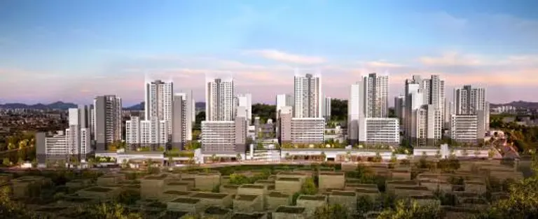 다양한 높낮이 스카이라인의 31개동 2469가구로 공급되는 장위14구역 조감도 (출처. 서울시)