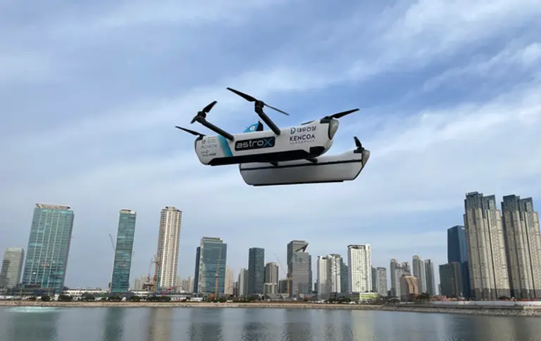 아스트로엑스가 자체개발한 국내 최대규격 비행체 (사진제공. 아스트로엑스)