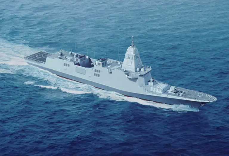 한국형 차세대구축함(KDDX)의 조감도