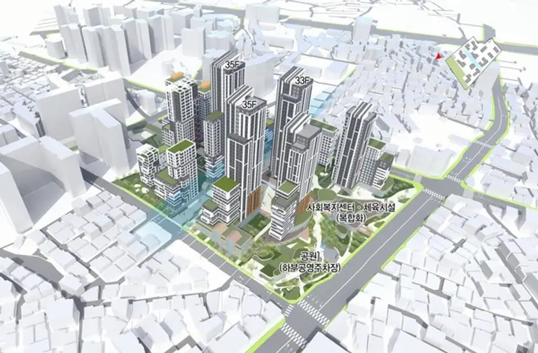 대림동 855-1 일대 신속통합기획 단치배치 기획안 (출처. 서울시)