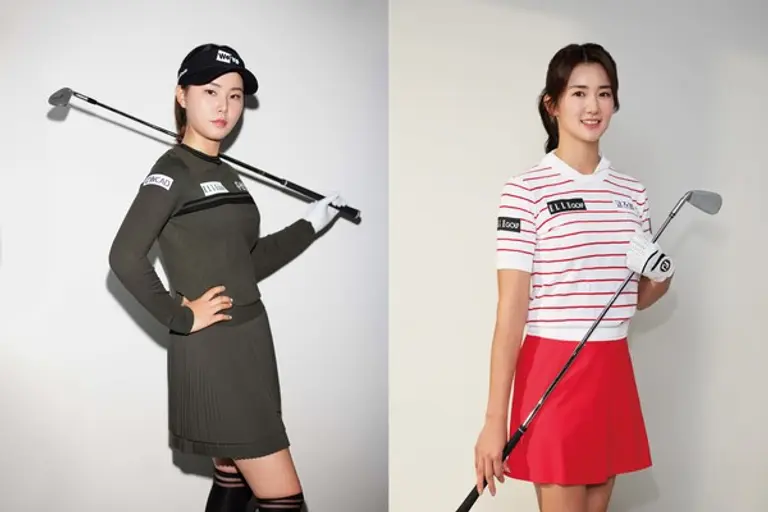 엘르골프와 의류 후원 계약을 맺은 임희정 프로(왼쪽)와 이세희 프로 (사진제공. 엘르골프)