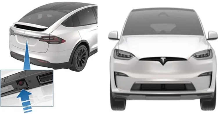 후방 카메라 결함이 발견된 테슬라 모델 X. (출처. 국토교통부)