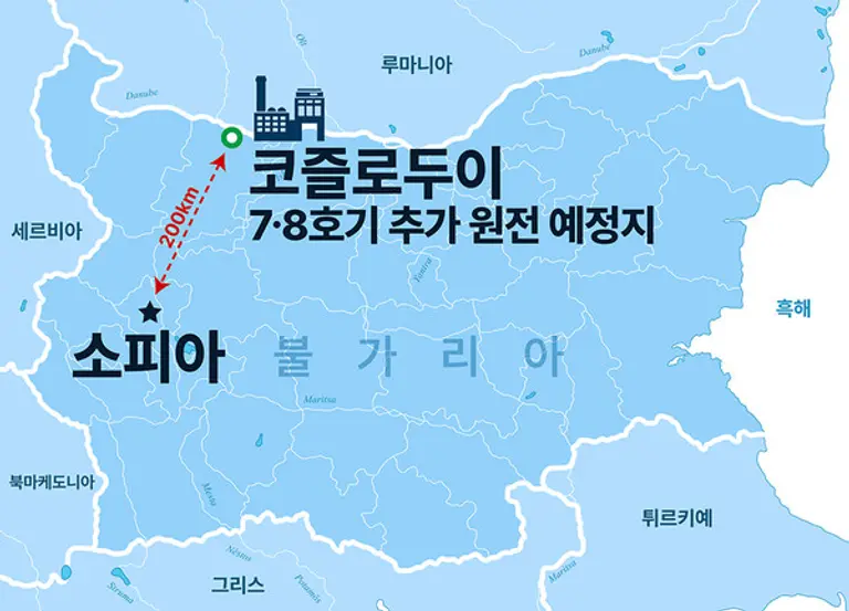 불가리아 코즐로두이 원자력발전서 위치도 (사진제공. 현대건설)
