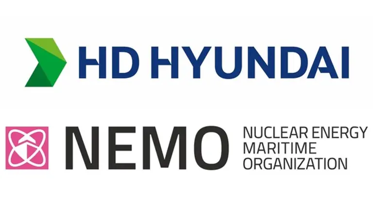 HD현대의 CI와 NEMO(Nuclear Energy Maritime Organization)의 로고