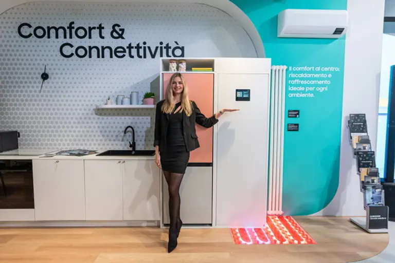 삼성전자 부스에 전시된 고효율 냉난방 시스템 EHS