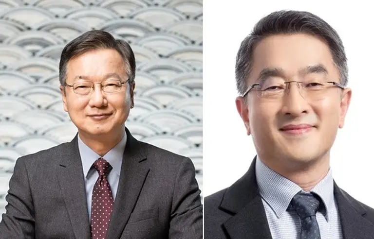 최성안 부회장(왼쪽)와 남궁홍 대표이사 사장