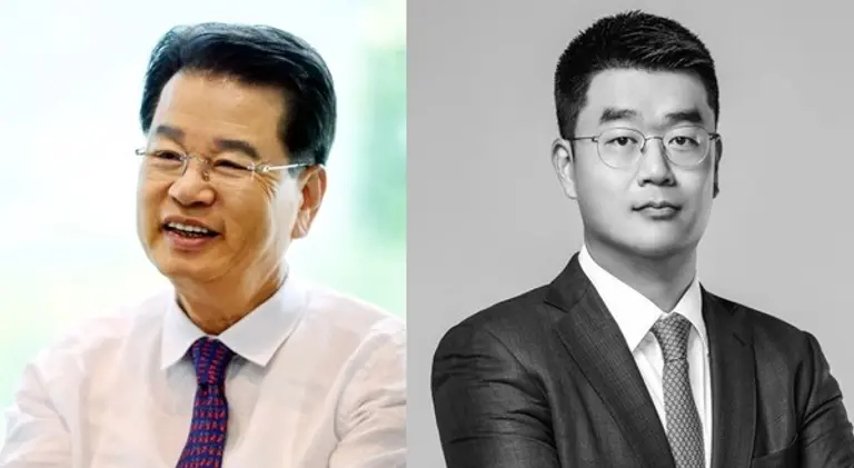 아이에스동서 권혁운 회장과 권민석 사장