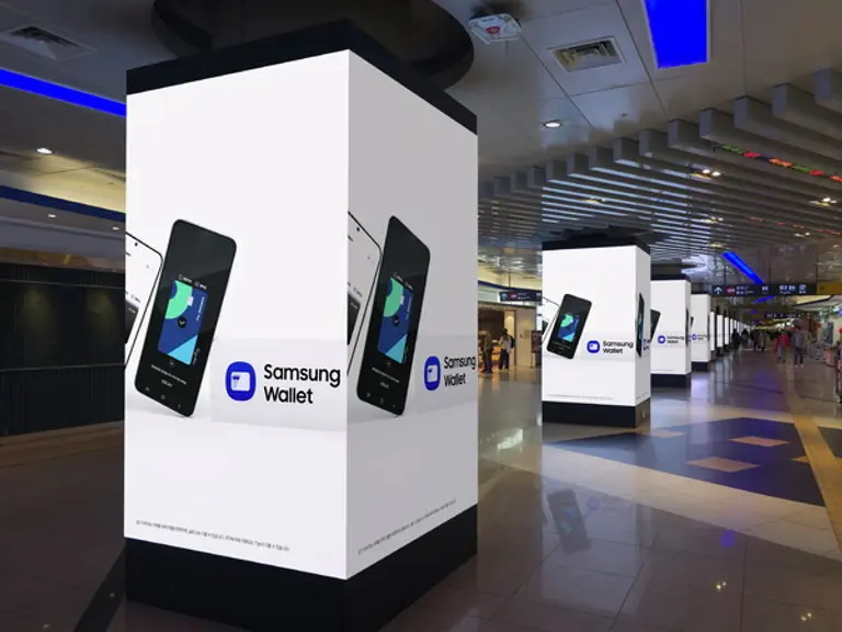 신분당선 강남역 삼성월렛 디지털 옥외광고