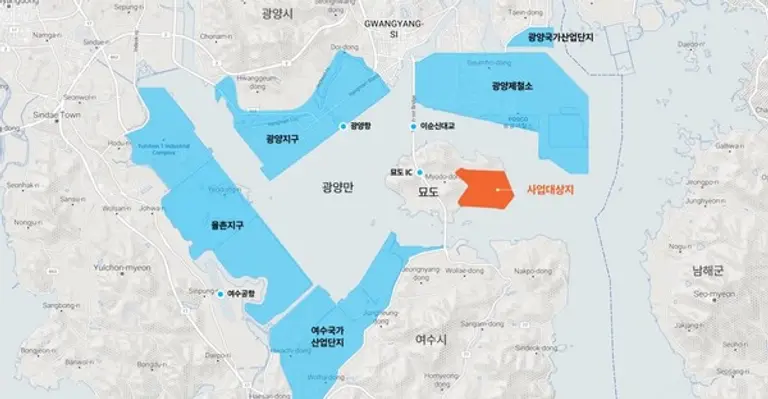 동북아 LNG허브 터미널 위치도 (사진. GS건설)