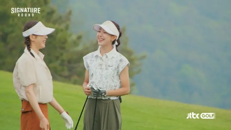 한섬 창업자 정채봉 회장이 만든 골프웨어 브랜드 사우스케이프가 JTBC 골프 시그니처 라운드 제작을 지원한다. (이미지 출처. JTBC 골프)