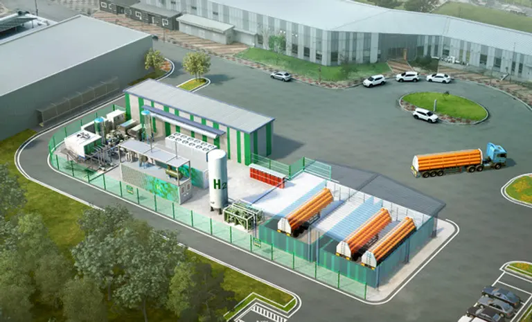 전북 부안 수전해 기반 수소생산기지 조감도(사진. 현대건설)