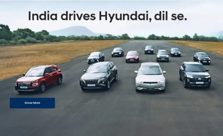 현대차 인도 법인 홈페이지 캡처
