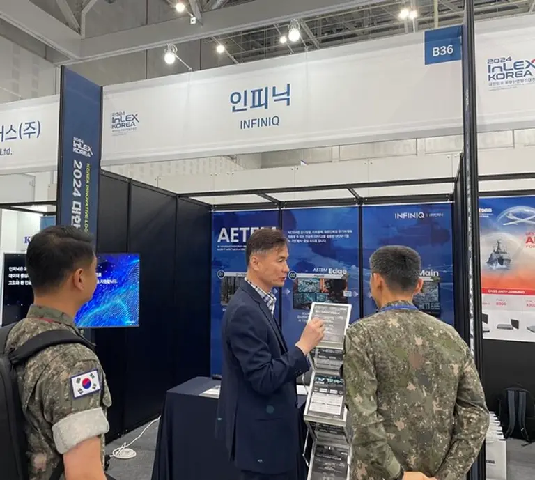 2024 대한민국 국방산업발전대전 인피닉 부스 (사진제공. 인피닉)