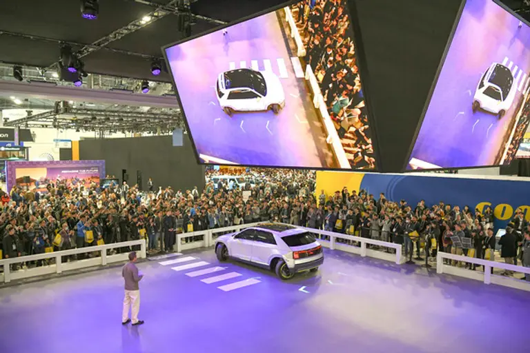 올해 초 열린 ‘CES 2024’에서 미래 모빌리티 기술력을 선보이고 있는 현대모비스