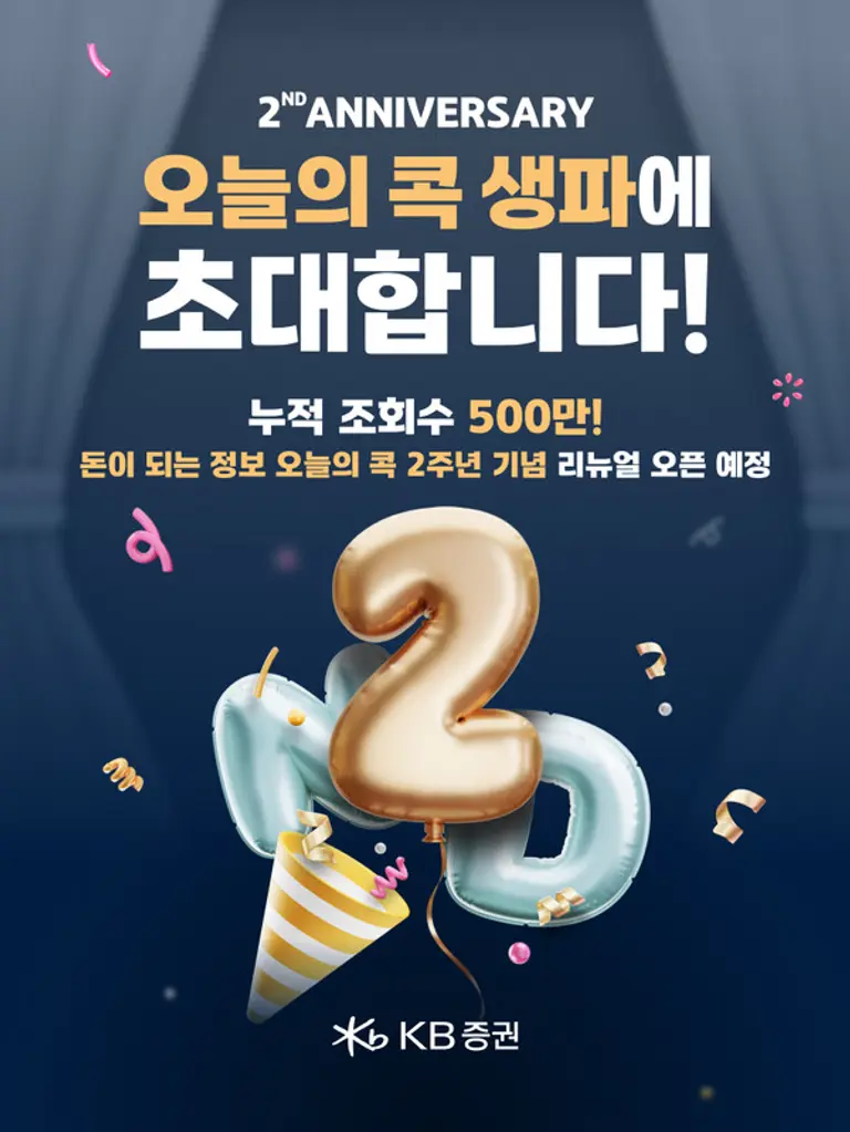 KB證, ‘오늘의 콕’ 2주년, 콘텐츠 누적 조회수 500만 돌파