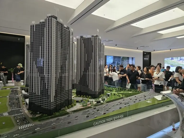 견본주택에 고양 장항 카이브 유보라 모형도 (사진제공. 반도건설)