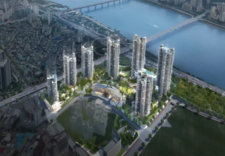 성수 4지구 설계안 항공 샷 (사진제공. 성수4지구 조합)