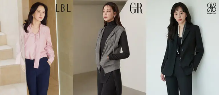 오른쪽부터 단독 패션 브랜드 