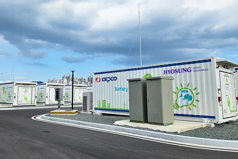 경남 밀양 부북변전소에 설치된 국내최대 용량 ESS 설비 (사진제공=효성중공업)