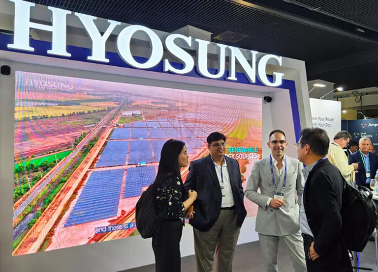 CIGRE 파리 전시에 참가한 효성중공업 전시 부스 (사진제공=효성중공업)