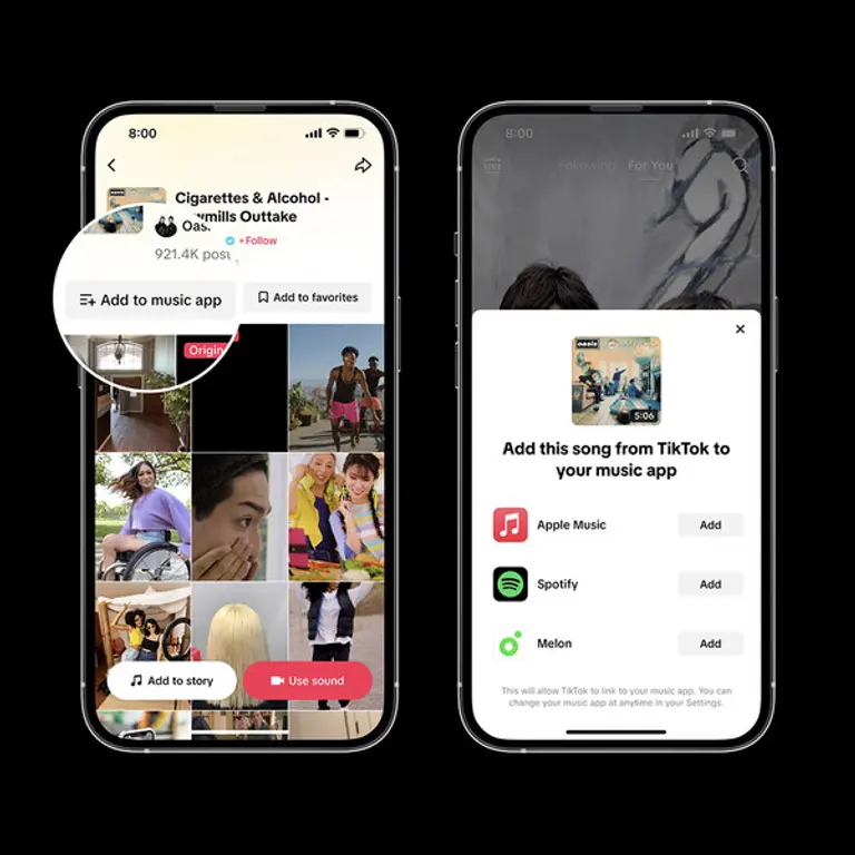 멜론은 틱톡 ‘음악 앱에 추가(Add to Music App)’ 파트너 합류했다.